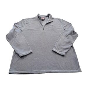 The North Face Mens Gray 1/4 Zip Fleece Pullover Long Sleeve Shirt XL